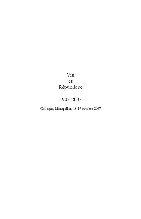 Produktbild: Vin et Republique