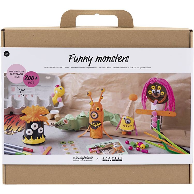 Produktbild: Creativ Company DIY Sets Basisversion Maxi Kreativ Mix Lustige Monster, Sortierte Farben, Kreativ Box