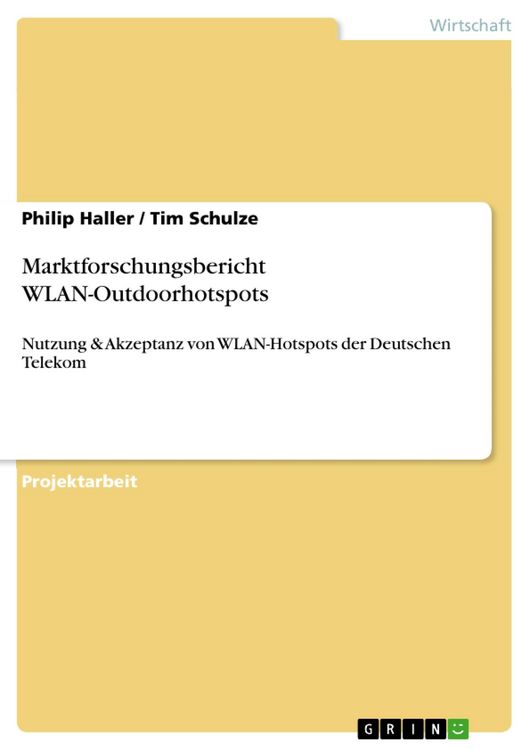 Produktbild: Marktforschungsbericht WLAN-Outdoorhotspots
