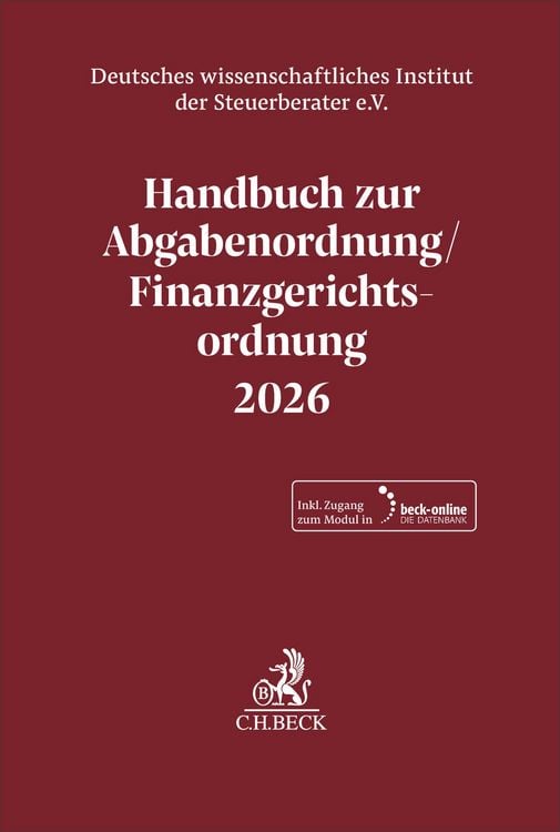 Produktbild: Handbuch zur Abgabenordnung / Finanzgerichtsordnung 2026. AO / FGO 2026