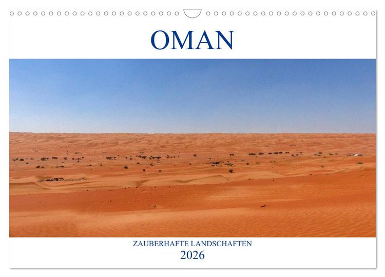 Produktbild: Oman - Zauberhafte Landschaften (Wandkalender 2026 DIN A3 quer), CALVENDO Monatskalender