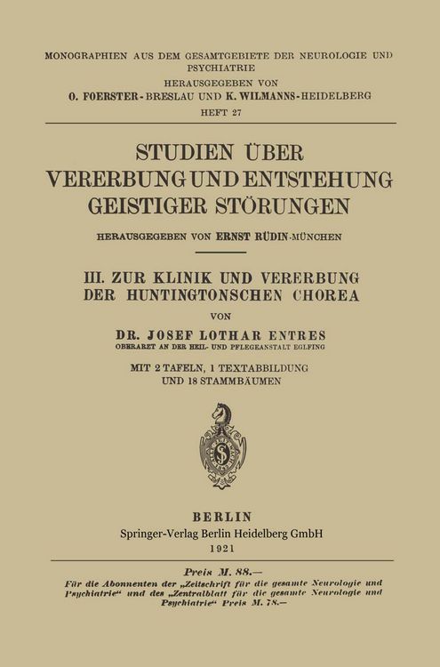 Produktbild: III. Zur Klinik und Vererbung der Huntingtonschen Chorea