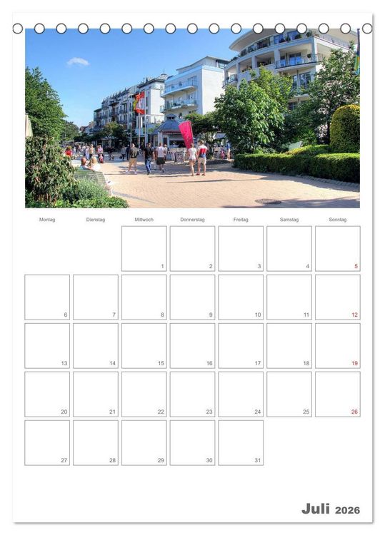 Produktbild: Timmendorfer Strand (Tischkalender 2026 DIN A5 hoch), CALVENDO Monatskalender