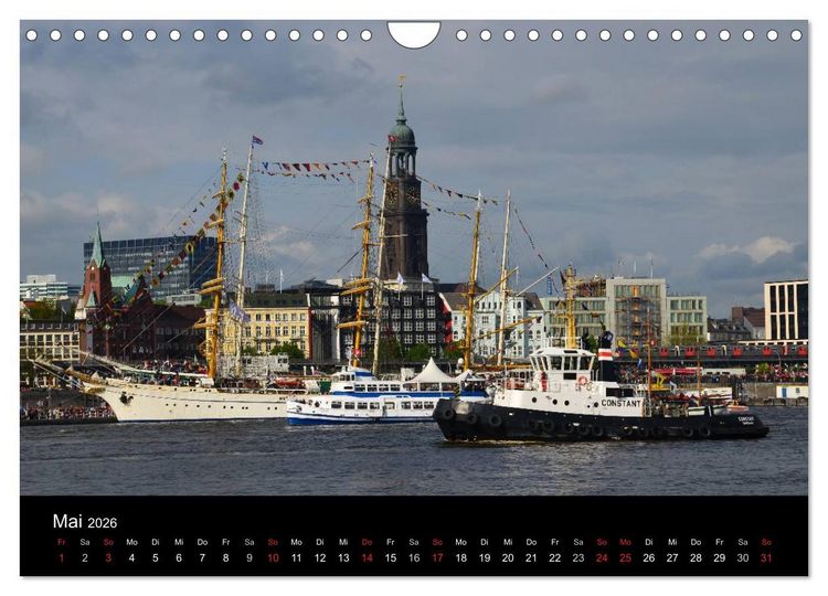 Produktbild: Auslaufparade des Hamburger Hafengeburtstages (Wandkalender 2026 DIN A4 quer), CALVENDO Monatskalender