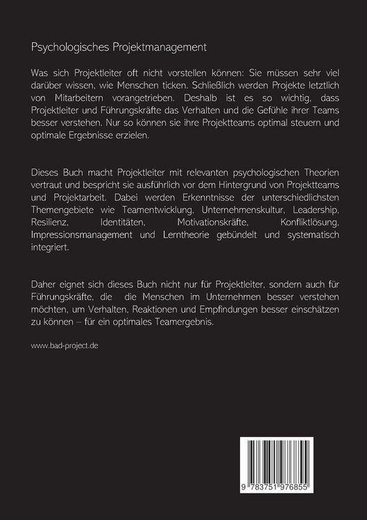 Produktbild: Psychologisches Projektmanagement