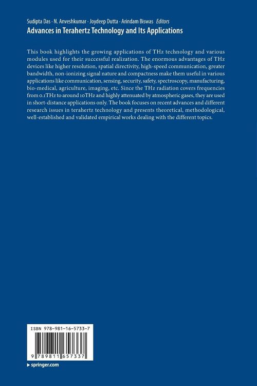 Produktbild: Advances in Terahertz Technology and Its Applications
