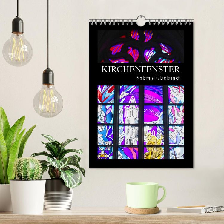 Produktbild: Kirchenfenster - Sakrale Glaskunst (Wandkalender 2026 DIN A4 hoch), CALVENDO Monatskalender