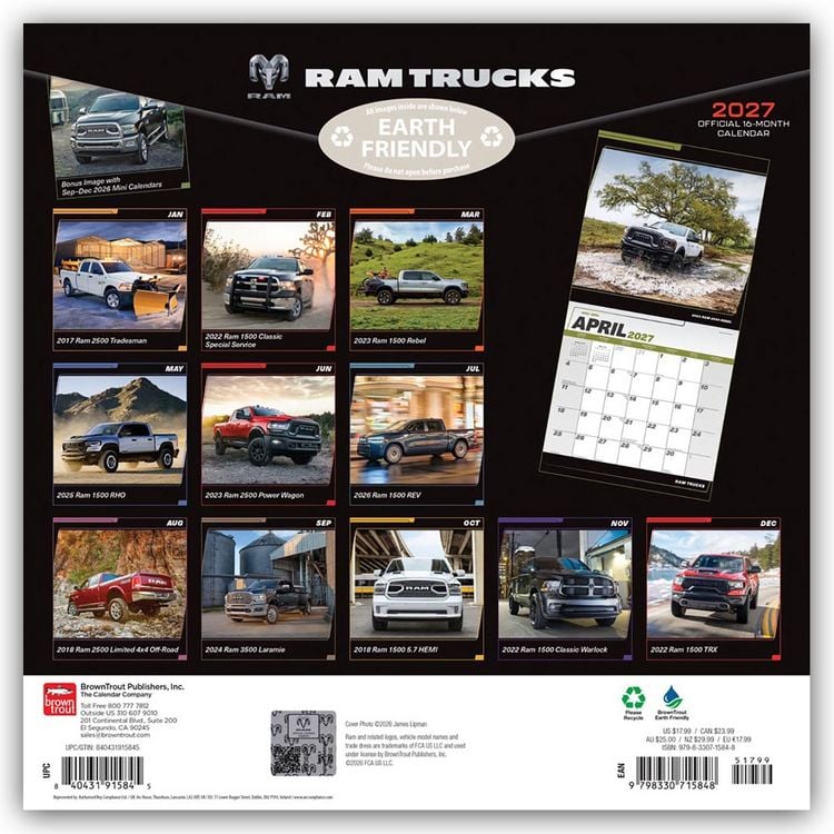 Produktbild: RAM Trucks &ndash; Ram Pickups 2027 &ndash; 16-Monatskalender