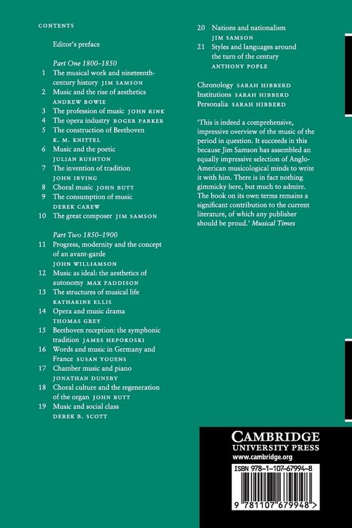 Produktbild: The Cambridge History of Nineteenth-Century Music