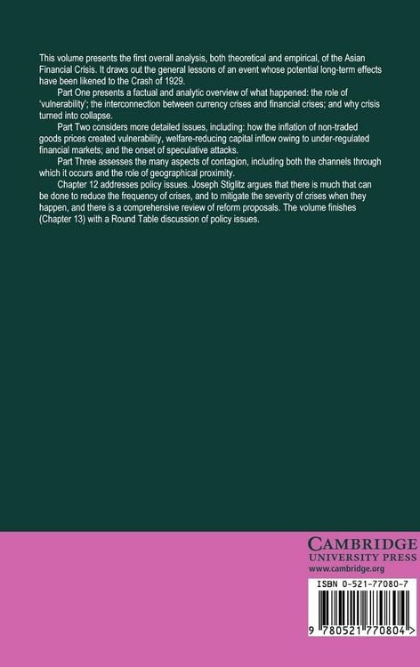 Produktbild: The Asian Financial Crisis