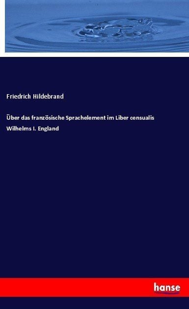 Produktbild: &Uuml;ber das franz&ouml;sische Sprachelement im Liber censualis Wilhelms I. England