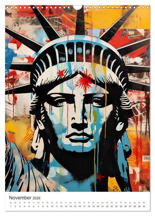 Produktbild: STREETART Neu Erleben Ein KI-Kunstkalender (Wandkalender 2026 DIN A3 hoch), CALVENDO Monatskalender