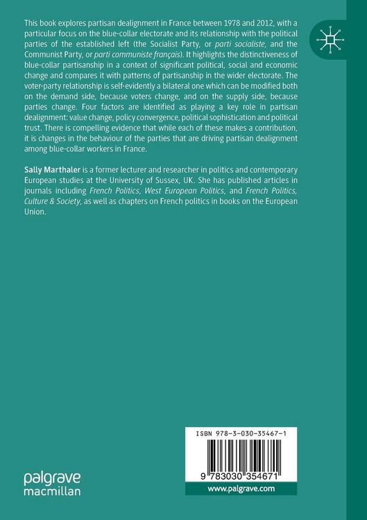Produktbild: Partisan Dealignment and the Blue-Collar Electorate in France