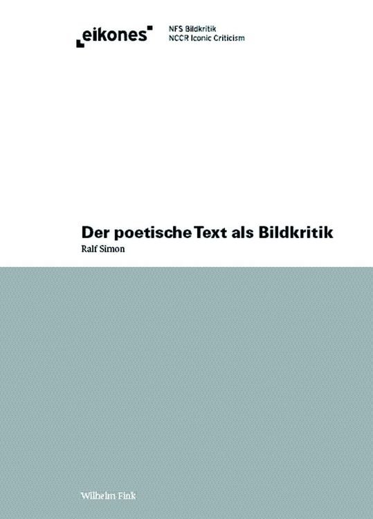Produktbild: Der poetische Text als Bildkritik