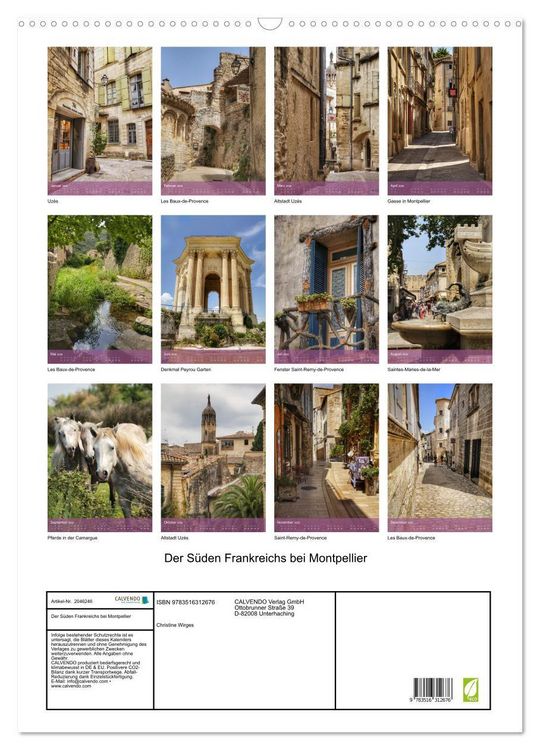 Produktbild: Der S&uuml;den Frankreichs bei Montpellier (Wandkalender 2026 DIN A2 hoch), CALVENDO Monatskalender