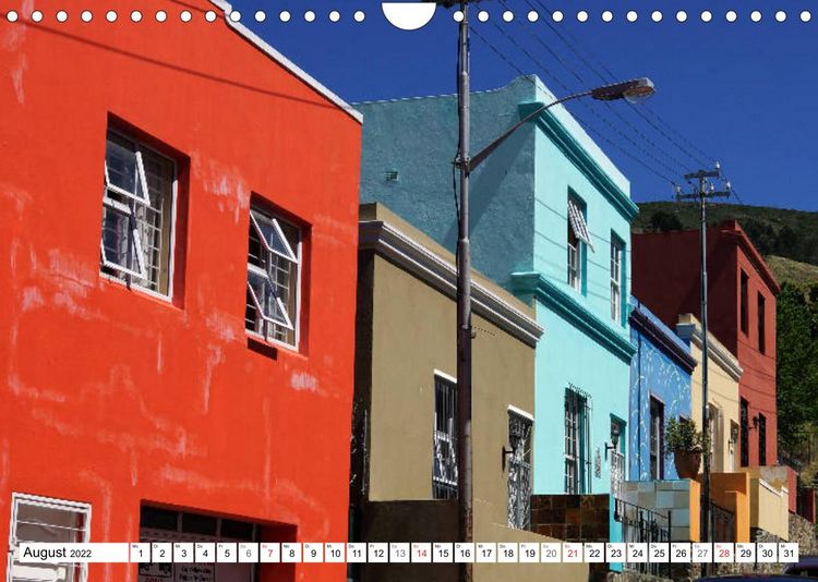 Produktbild: Bo-Kaap - Kapstadt buntestes Stadtviertel (Wandkalender 2022 DIN A4 quer)