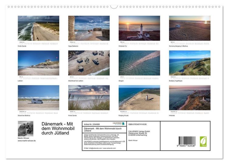 Produktbild: D&auml;nemark - Mit dem Wohnmobil durch J&uuml;tland (hochwertiger Premium Wandkalender 2026 DIN A2 quer), Kunstdruck in Hochglanz
