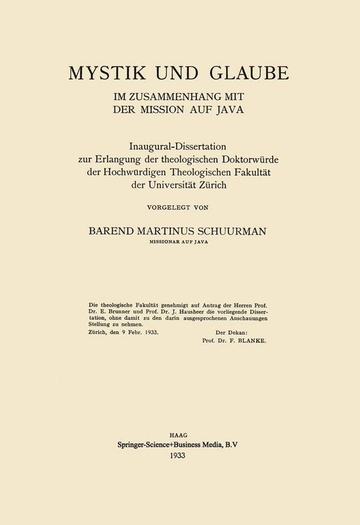 Produktbild: Mystik und Glaube im Zusammenhang mit der Mission auf Java