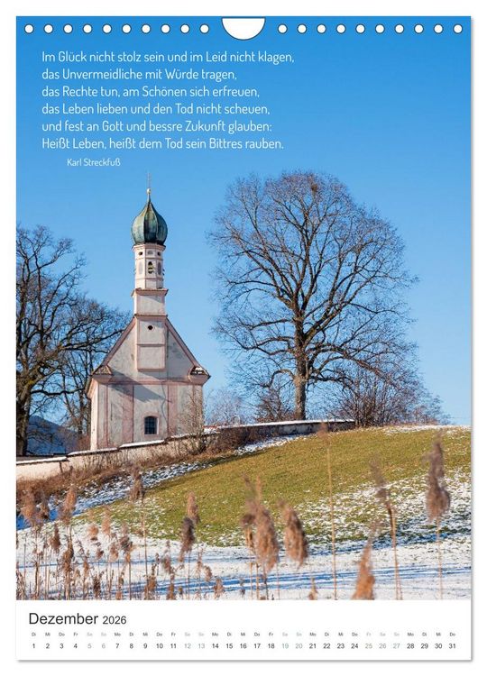 Produktbild: Christliche Natur-Poster 2026 (Wandkalender 2026 DIN A4 hoch), CALVENDO Monatskalender