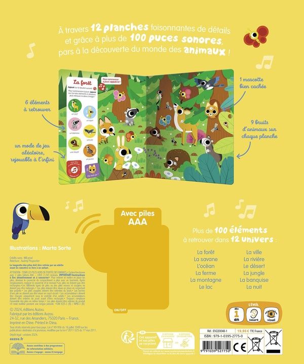 Produktbild: Les animaux : cherche et trouve des tout-petits sonore