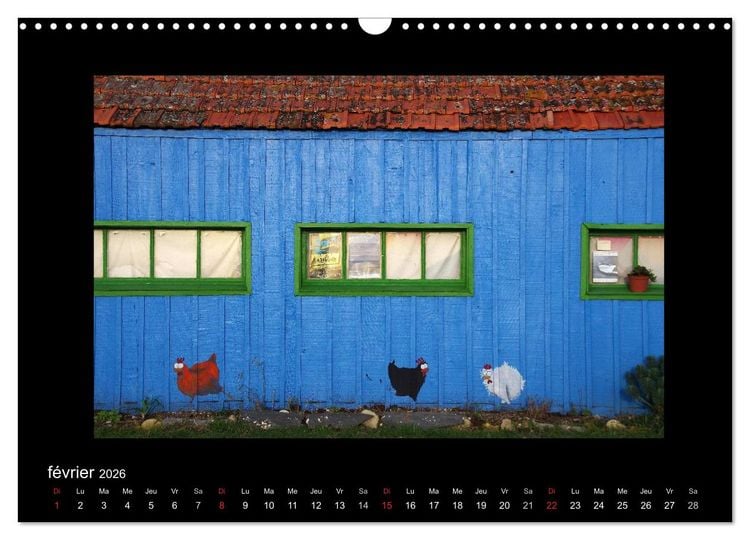 Produktbild: Les Cabanes d'Ol&eacute;ron (Calendrier mural 2026 DIN A3 vertical), CALVENDO calendrier mensuel