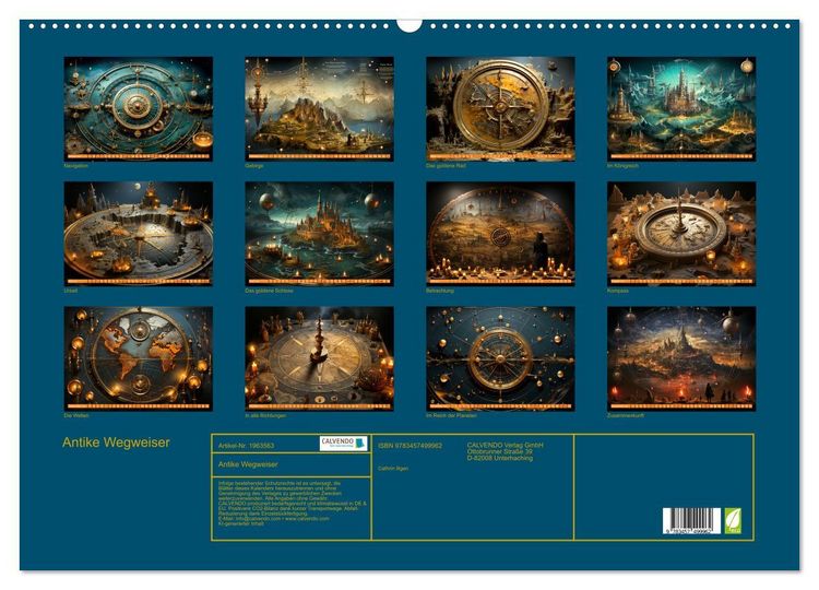 Produktbild: Antike Wegweiser (Wandkalender 2026 DIN A2 quer), CALVENDO Monatskalender