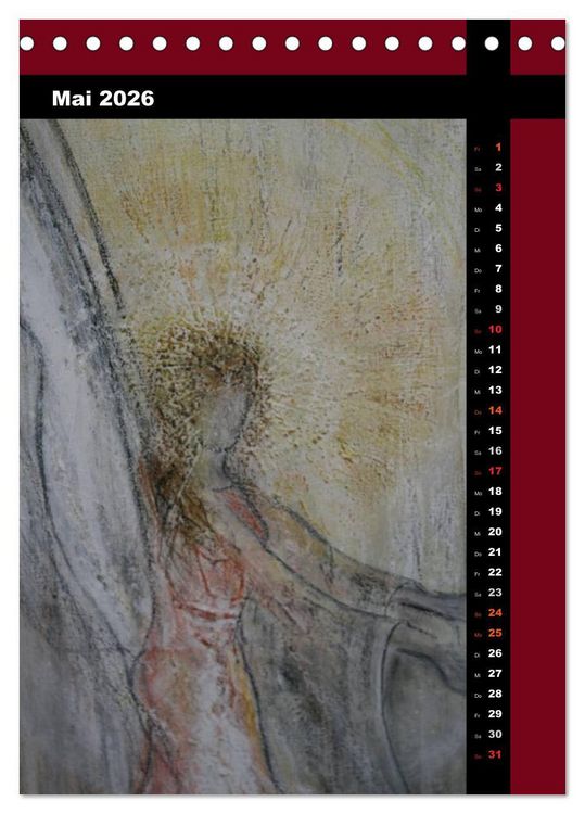 Produktbild: Farbenfrohe Engel (Tischkalender 2026 DIN A5 hoch), CALVENDO Monatskalender