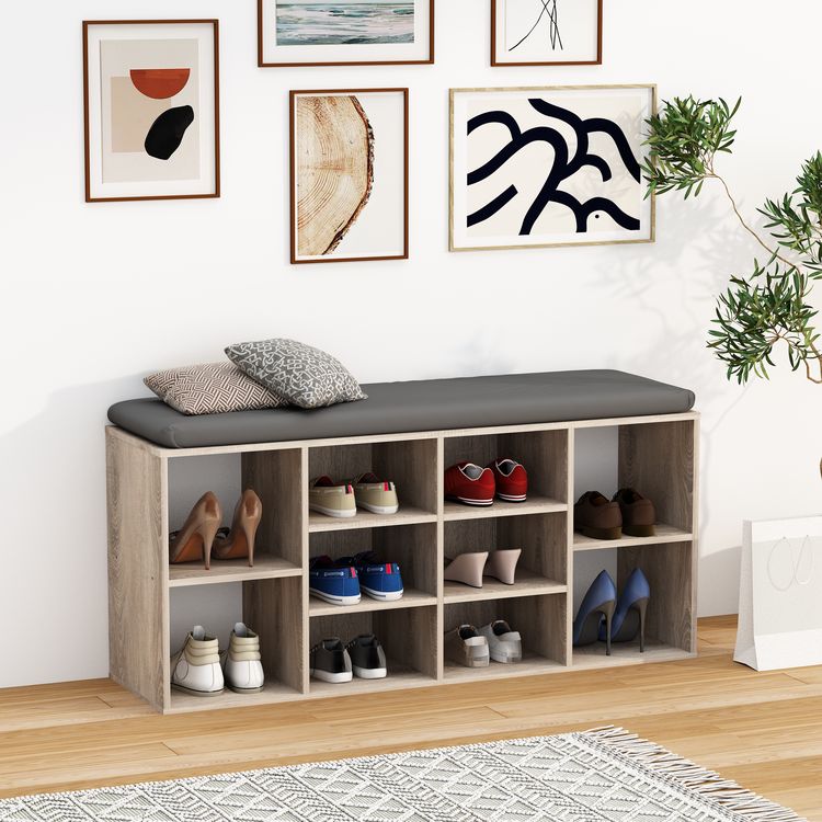 Produktbild: Holz Regal Schuhschrank Schuhregal Hinsol S