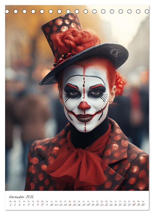 Produktbild: Misses Clown (Tischkalender 2026 DIN A5 hoch), CALVENDO Monatskalender
