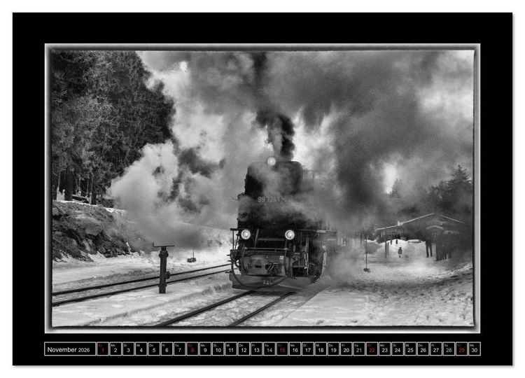 Produktbild: Unter Dampf - Eisenbahnromantik im Harz (Wandkalender 2026 DIN A3 quer), CALVENDO Monatskalender