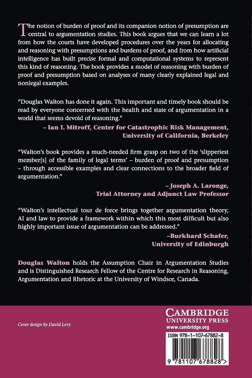 Produktbild: Burden of Proof, Presumption and Argumentation