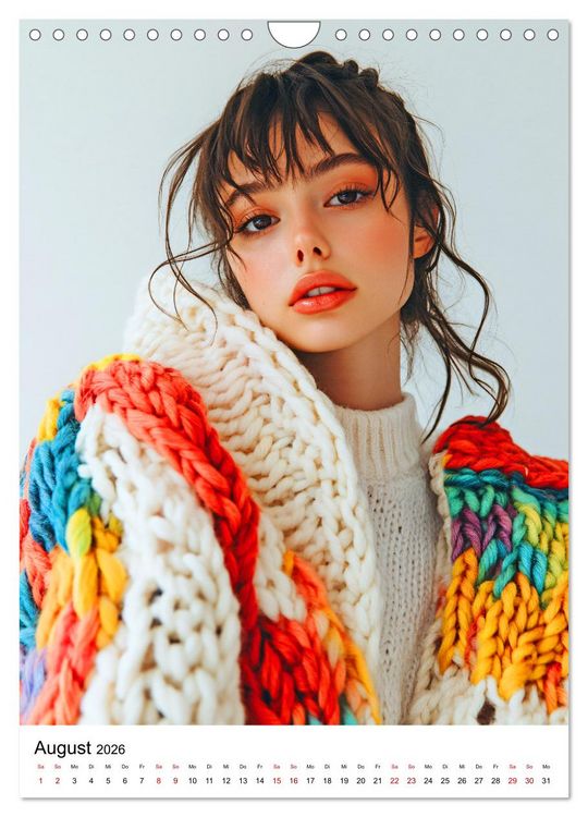 Produktbild: Knit Couture - Strick trifft Runway (Wandkalender 2026 DIN A4 hoch), CALVENDO Monatskalender