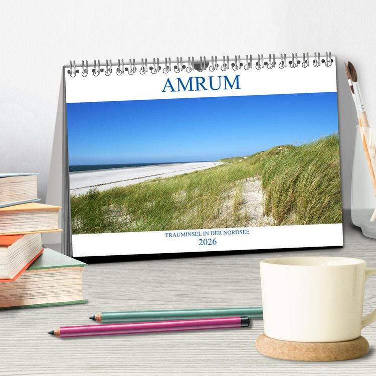 Produktbild: Amrum &ndash; Trauminsel in der Nordsee (Tischkalender 2026 DIN A5 quer), CALVENDO Monatskalender