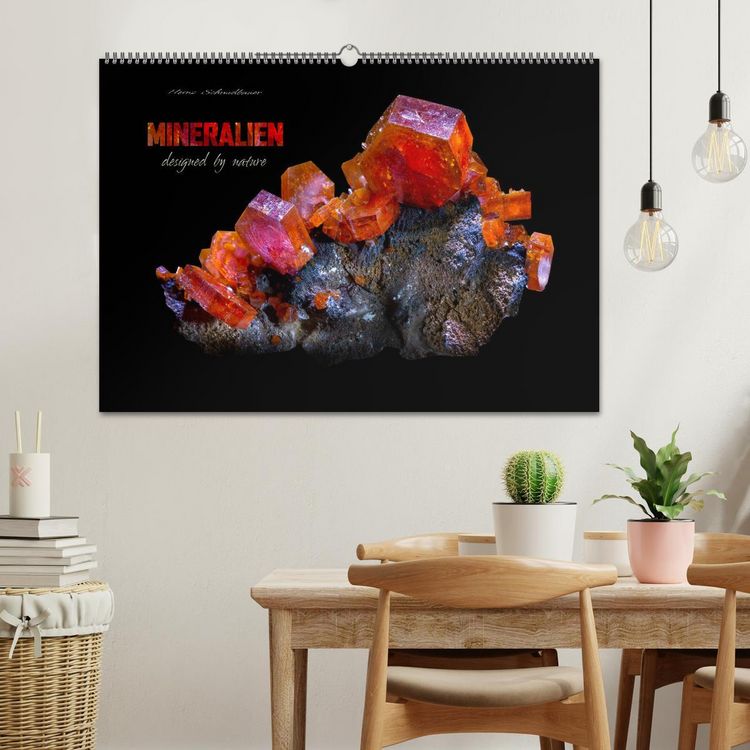 Produktbild: MINERALIEN designed by nature (Wandkalender 2026 DIN A2 quer), CALVENDO Monatskalender
