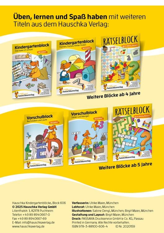 Produktbild: Kindergartenblock ab 4 Jahre – Rätsel-Spaß, Konzentration und Logik