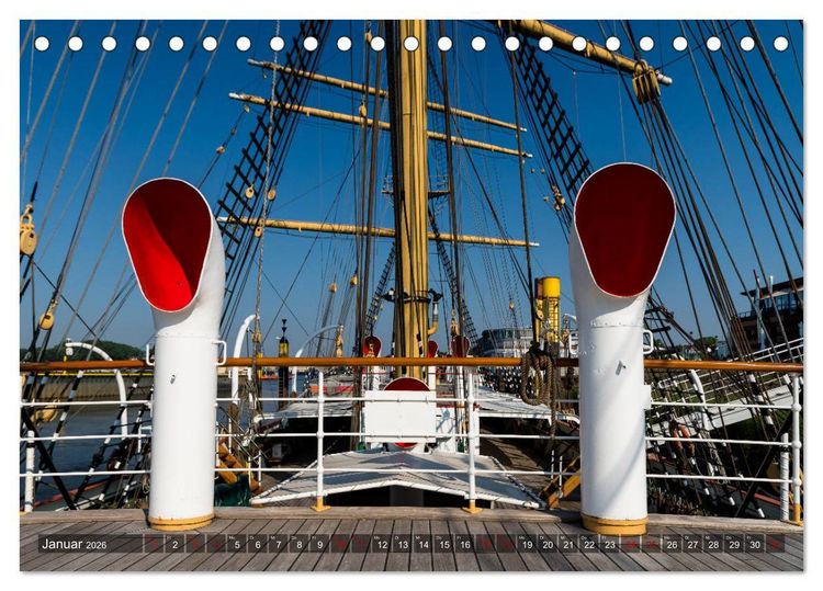 Produktbild: Letztes deutsches Vollschiff DAS SCHULSCHIFF DEUTSCHLAND (Tischkalender 2026 DIN A5 quer), CALVENDO Monatskalender