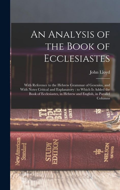 Produktbild: An Analysis of the Book of Ecclesiastes