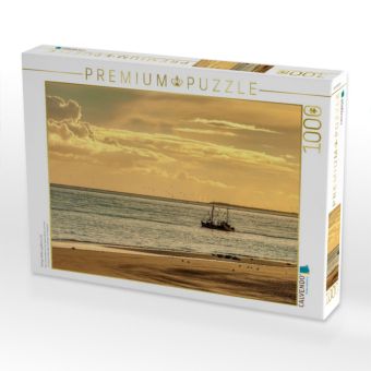 Produktbild: CALVENDO Puzzle Ruhige Wellen, goldene Luft | 1000 Teile Lege-Gr&ouml;&szlig;e 64x48cm Foto-Puzzle f&uuml;r gl&uuml;ckliche Stunden