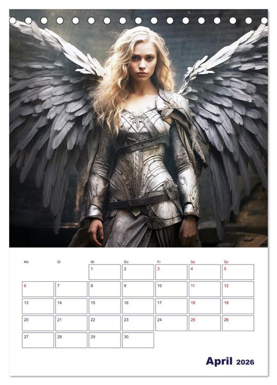 Produktbild: Die reine Sch&ouml;nheit der Engel (Tischkalender 2026 DIN A5 hoch), CALVENDO Monatskalender