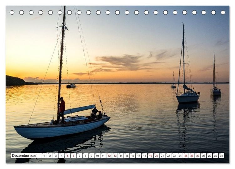 Produktbild: Faszination Segeln - An der Flensburger F&ouml;rde (Tischkalender 2026 DIN A5 quer), CALVENDO Monatskalender