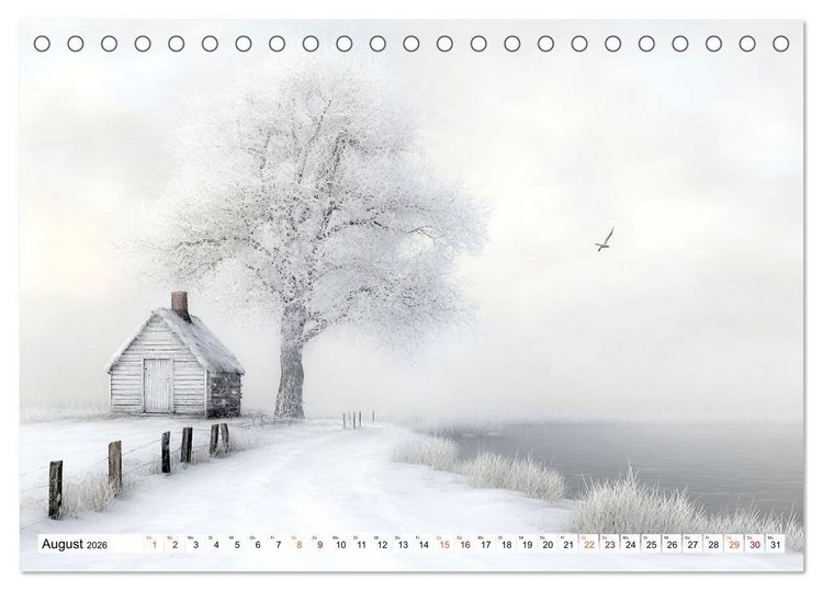 Produktbild: Wintertr&auml;ume &ndash; Zauberhafte Landschaften (Tischkalender 2026 DIN A5 quer), CALVENDO Monatskalender