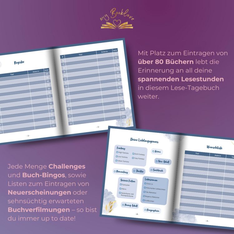 Produktbild: My Booklove: Mein Buch Journal - Dark