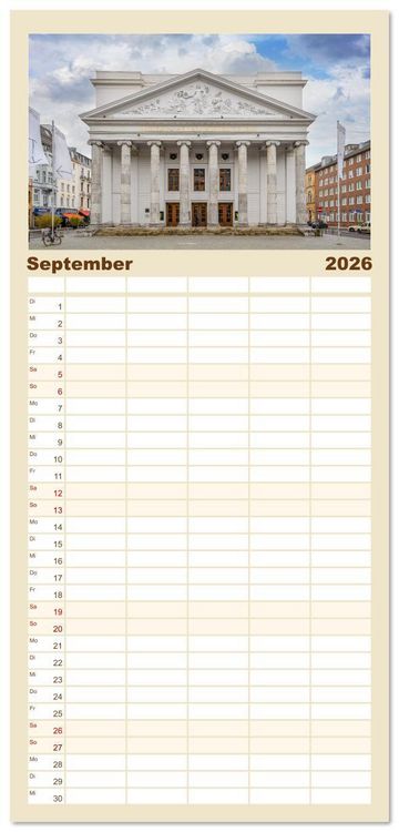 Produktbild: Familienplaner 2026 - Aachen Impressionen mit 5 Spalten (Wandkalender, 21 x 45 cm) CALVENDO