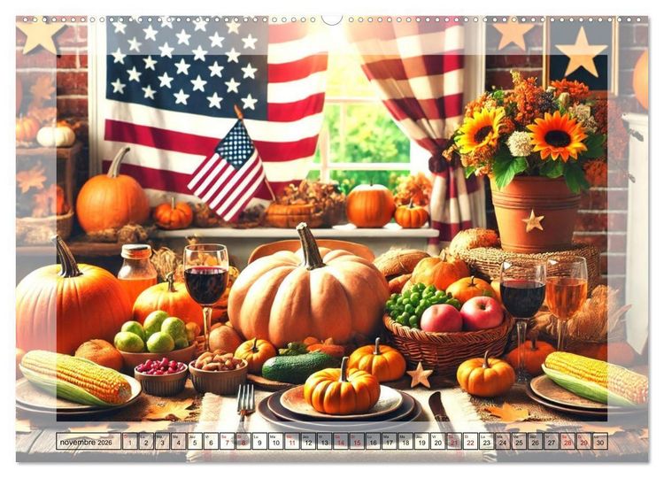 Produktbild: L'esprit am&eacute;ricain - Un hommage aux &Eacute;tats-Unis. (Calendrier mural 2026 DIN A2 vertical) calendrier de bureau
