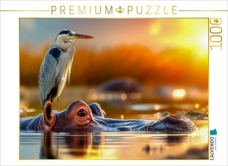 Produktbild: CALVENDO Puzzle Eine Symbiose zum Tagesende - welch ein Naturschauspiel | 1000 Teile Lege-Gr&ouml;&szlig;e 64x48cm Foto-Puzzle f&uuml;r gl&uuml;ckliche Stunden