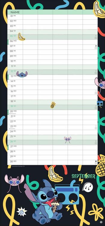 Produktbild: Stitch Familienplaner 2027