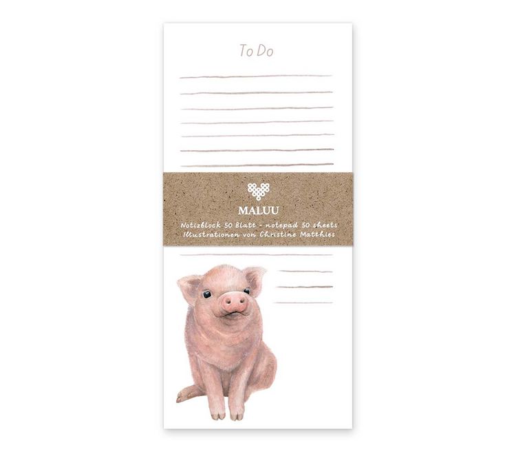 Produktbild: Notizblock Lucky Piglet
