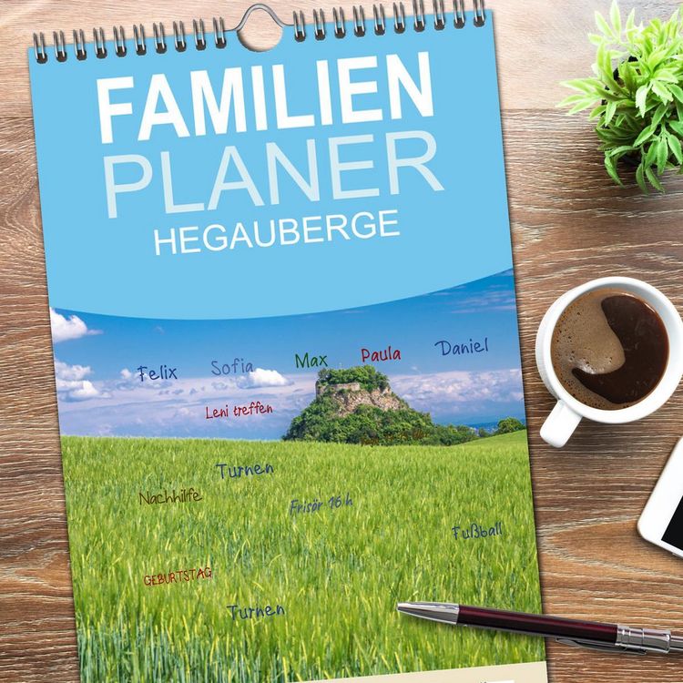 Produktbild: Familienplaner 2026 - HEGAUBERGE mit 5 Spalten (Wandkalender, 21 x 45 cm) CALVENDO