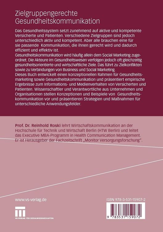 Produktbild: Zielgruppengerechte Gesundheitskommunikation