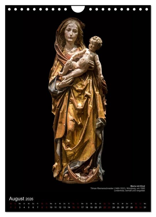 Produktbild: Maria - Mutter Gottes (Wandkalender 2026 DIN A4 hoch), CALVENDO Monatskalender